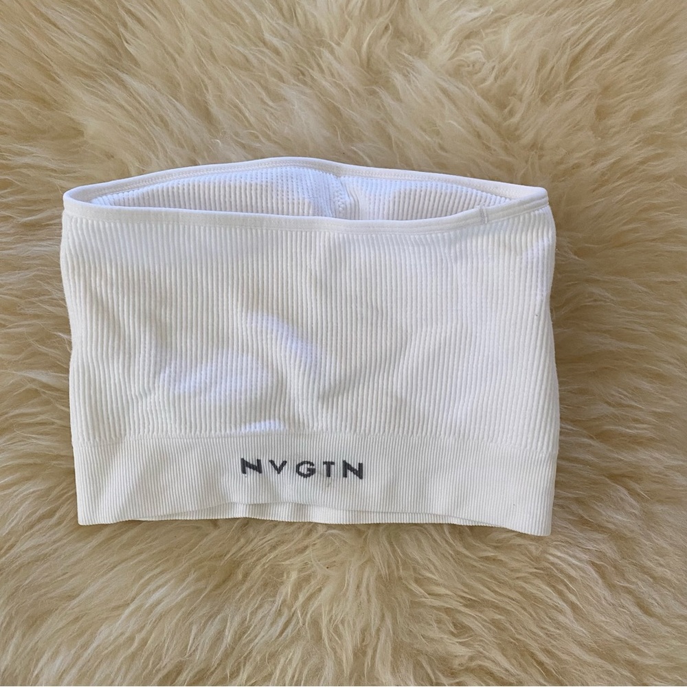 NVGTN White Conquer Ribbed Seamless Bra - Picture 2 of 4